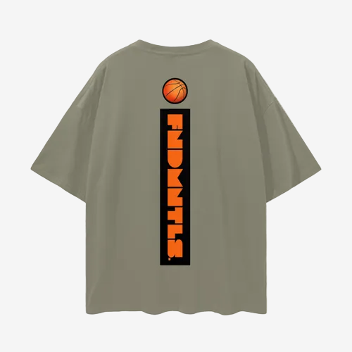 Shattered Back Board Oversize Deep Drop Shoulder Graphic Tshirt by Shop FNDMNTLS - Tshirts, Casual Streetwear, Cotton T-shirt