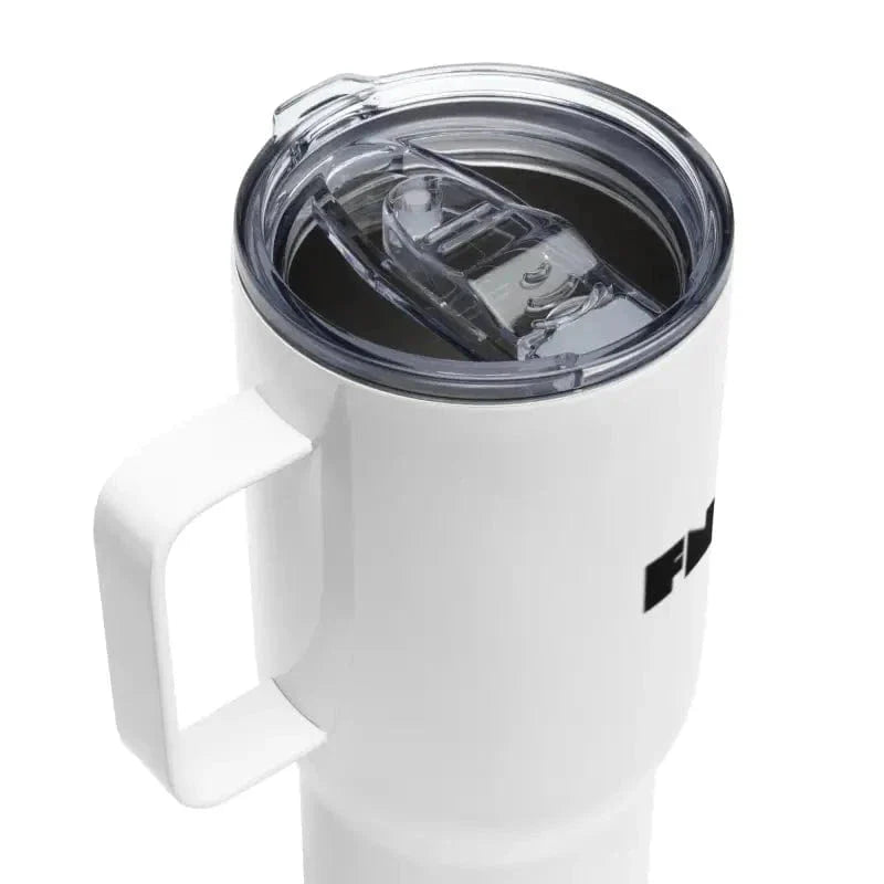 Travel Mug with handle : Keep your drinks handy on the go! - Heretic-s Streetwear - FNDMNTLS - lead free