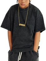 FNDMNTLS Washed Kids Graphic Dino Tee by Shop FNDMNTLS - Tshirts, Casual wear, Cotton