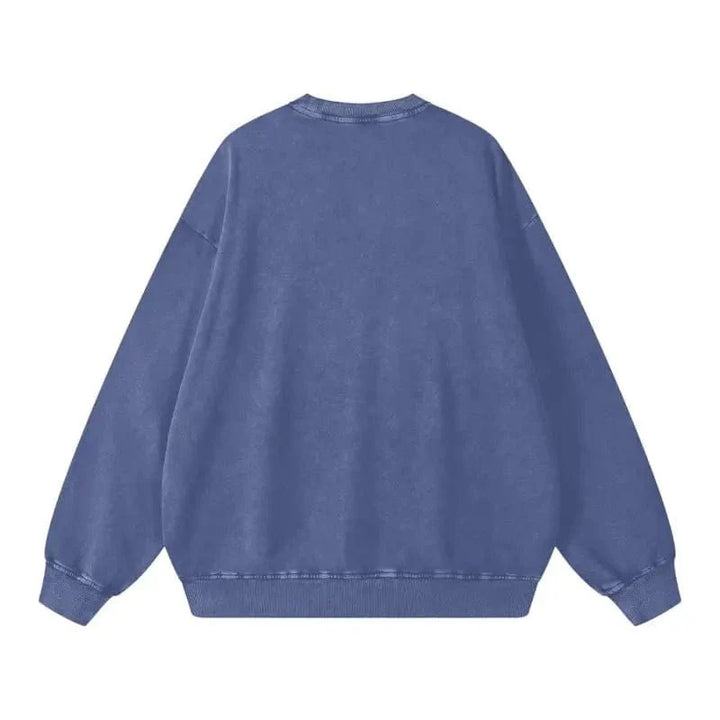 Yahuah Acid Wash Oversize Sweatshirt - FNDMNTLS Streetwear - Casual Fashion - casual wear 