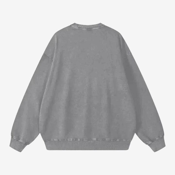 Yahuah Acid Wash Oversize Sweatshirt - FNDMNTLS Streetwear - Casual Fashion - casual wear 