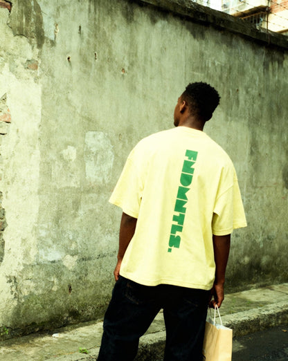 Green Logo Heavyweight Earth Tone Graphic T-Shirt by Shop FNDMNTLS - Tshirts, 100% Cotton, 100% Cotton Shirt