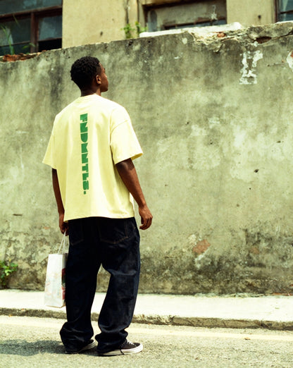 Green Logo Heavyweight Earth Tone Graphic T-Shirt by Shop FNDMNTLS - Tshirts, 100% Cotton, 100% Cotton Shirt