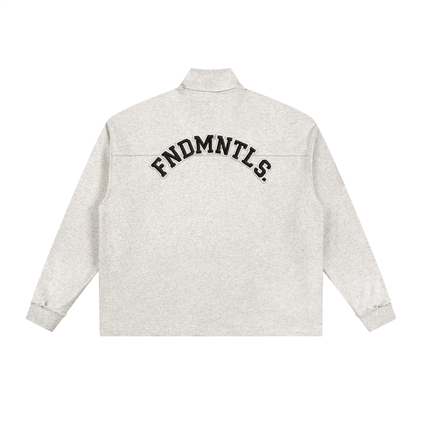 Half-Zip Rolled Edge Fleece Sweatshirt by Shop FNDMNTLS - sweatshirts, Chrome Cardinals, pullover swaetshirt