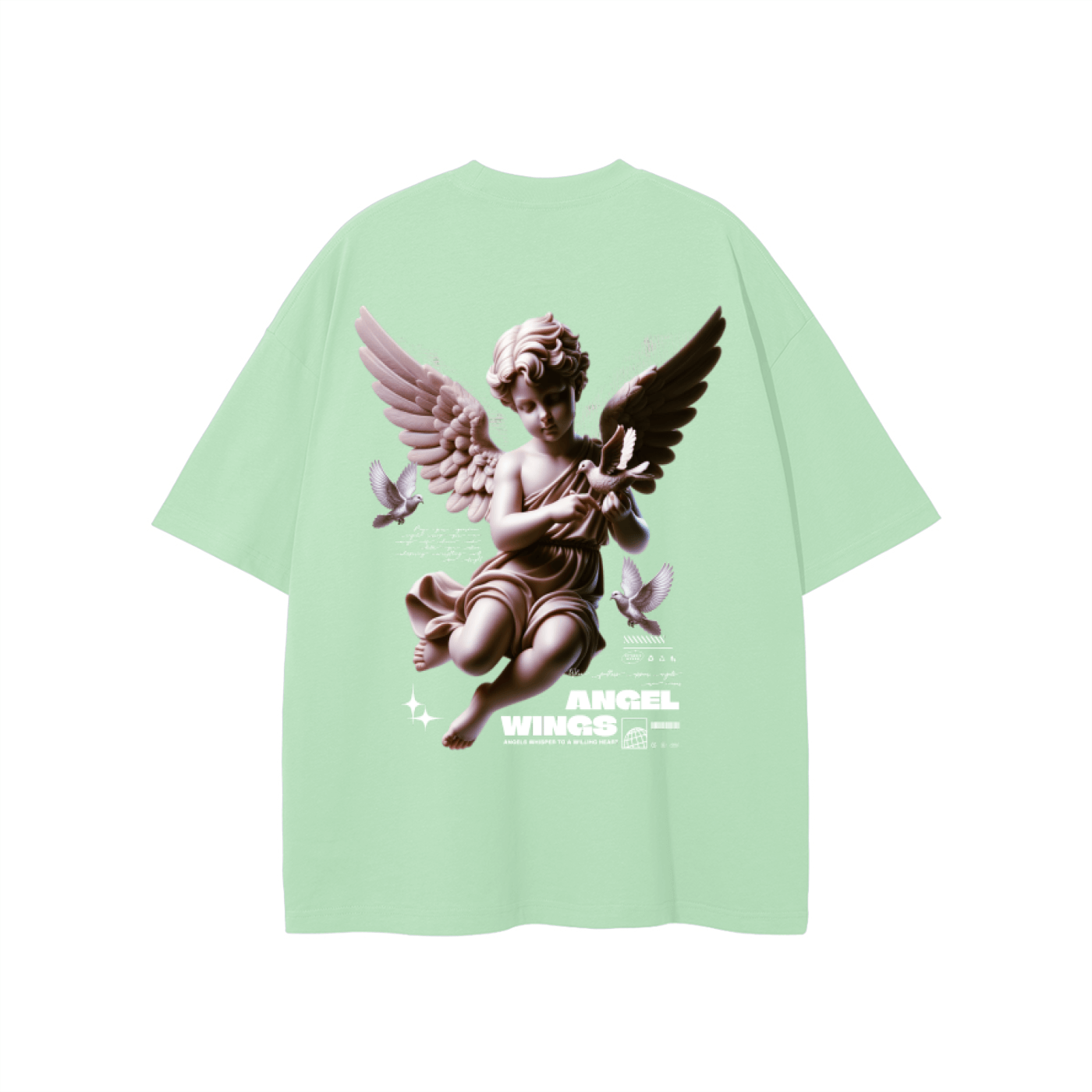 Heretic-s Angel Wings Graphic Tshirt by Shop FNDMNTLS - Tshirts, Angel Wings T-shirt, Casual T-shirt