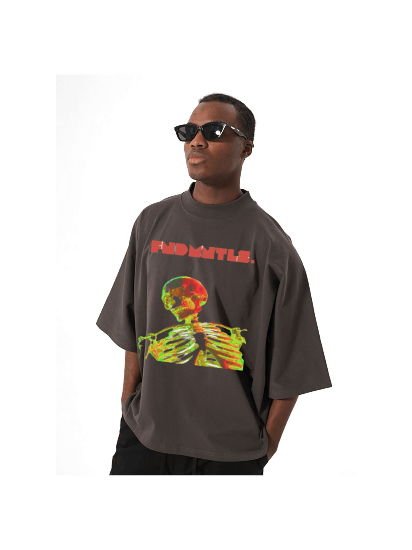 Im Dead Boxy Cut Graphic Tshirt by Shop FNDMNTLS - Tshirts, casual wear, cotton t-shirt