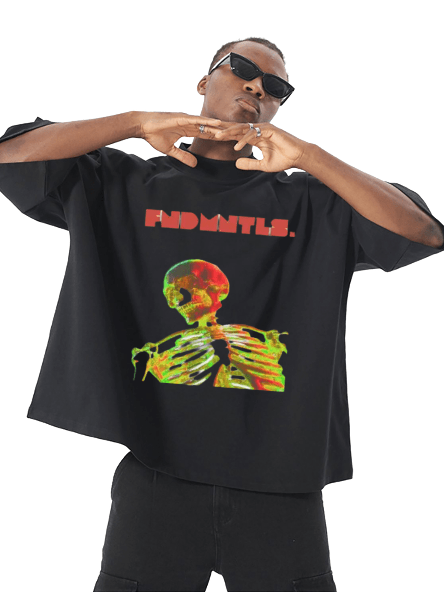 Im Dead Boxy Cut Graphic Tshirt by Shop FNDMNTLS - Tshirts, casual wear, cotton t-shirt