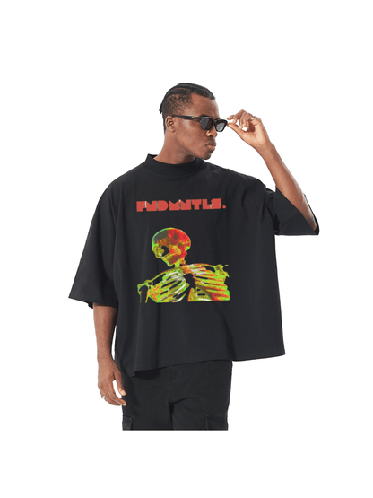 Im Dead Boxy Cut Graphic Tshirt by Shop FNDMNTLS - Tshirts, casual wear, cotton t-shirt