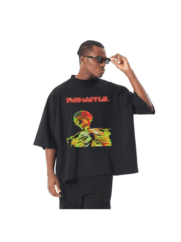 Im Dead Boxy Cut Graphic Tshirt by Shop FNDMNTLS - Tshirts, casual wear, cotton t-shirt