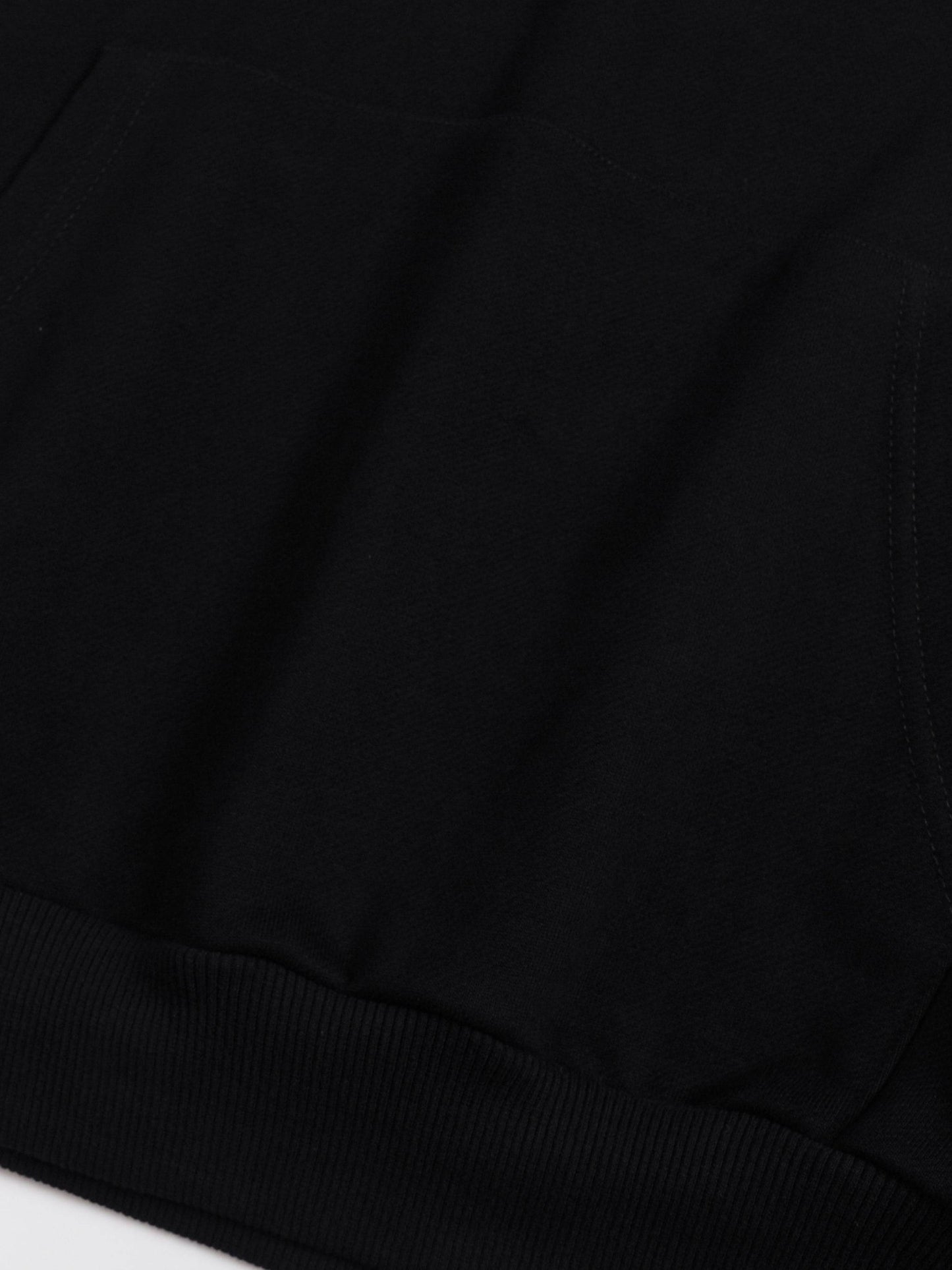 Black hoodie pocket detail