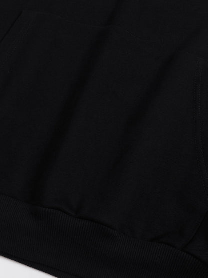 Black hoodie pocket detail