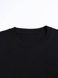 Omakase Heavyweight Tee black cotton t-shirt neckline detail | FNDMNTLS