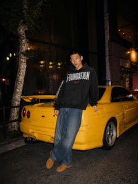 Foundation Essential Oversized Boxy Fit Fleece Hoodie - Product Photo 4 | FNDMNTLS Streetwear