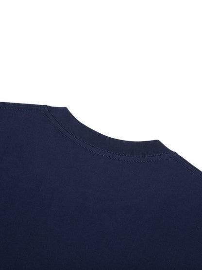 Soft navy blue cotton fabric texture