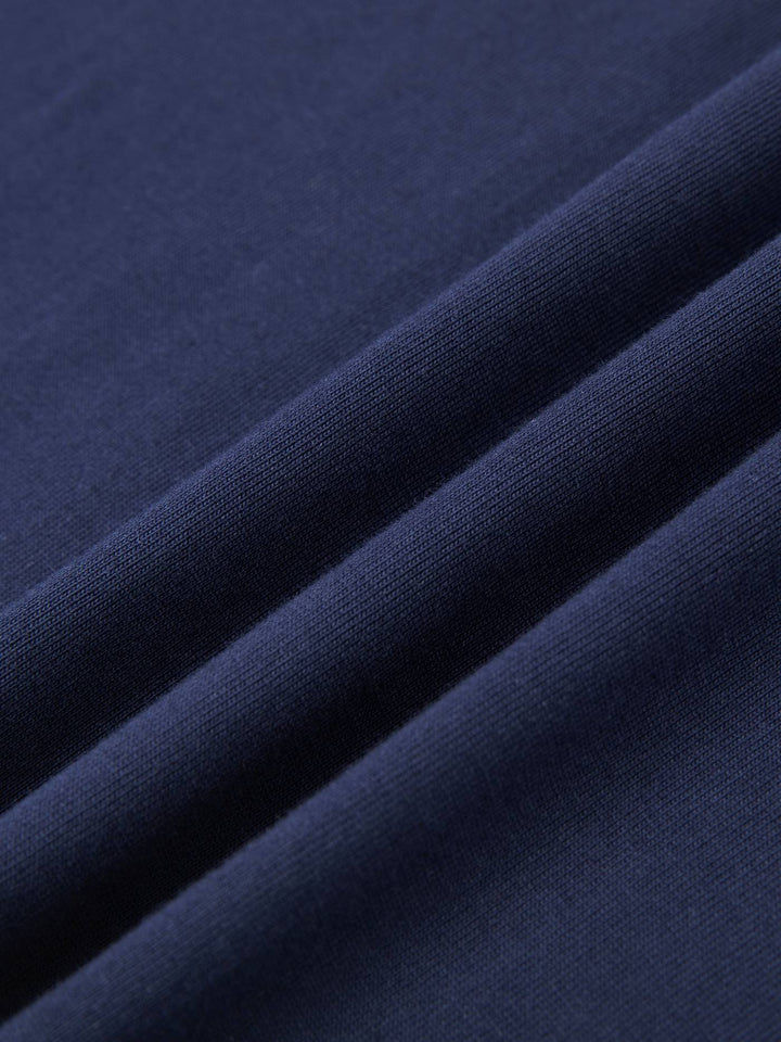 Soft navy blue cotton fabric texture