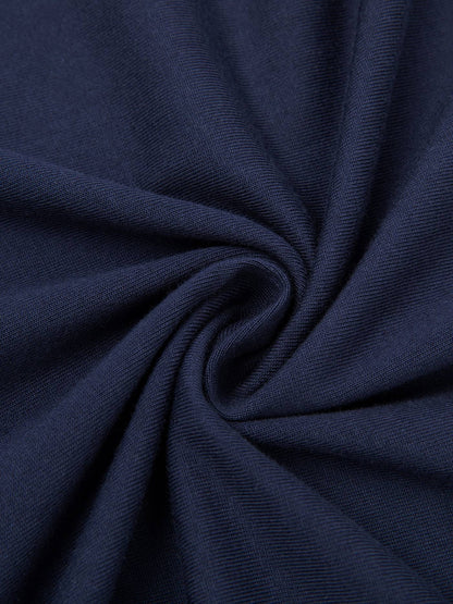 Soft navy blue cotton fabric texture
