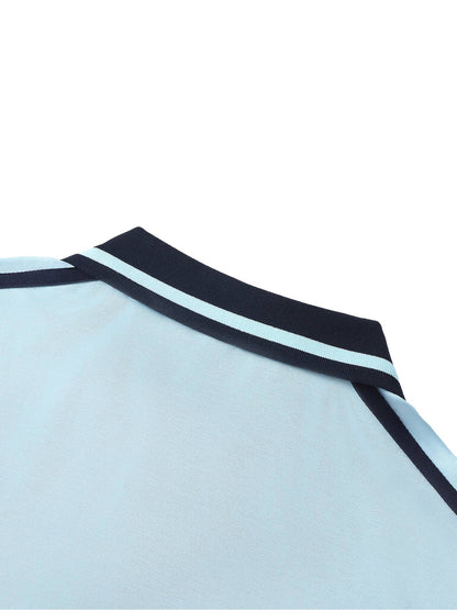 Unisex Contrast Piping Polo Shirt - Comfortable Casual Wear