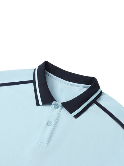 Unisex Contrast Piping Polo Shirt - Comfortable Casual Wear