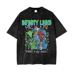 Aliens Oversize Snow Washed Graphic T-Shirt by Shop FNDMNTLS - Tshirts, 100% Cotton, 100% Cotton Shirt