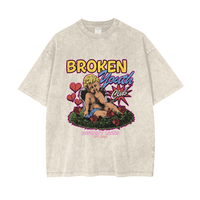 Infinity Links Broken Youth Oversize Snow Washed Graphic T-Shirt by Shop FNDMNTLS - Tshirts, 100% Cotton, 100% Cotton Shirt