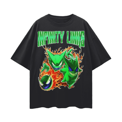 Infinity Links Goblin Oversize Deep Drop Shoulder Graphic Tshirt - 190 GSM by Shop FNDMNTLS - Tshirts, 100% Cotton, 100% Cotton Shirt