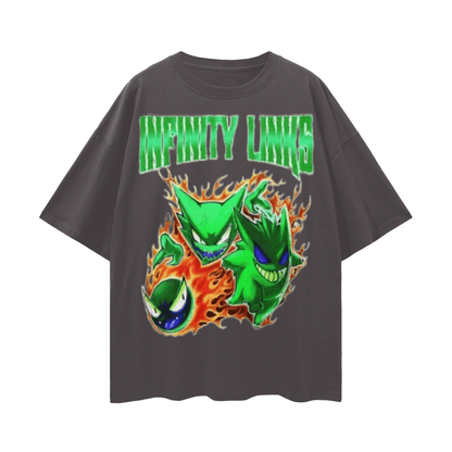 Infinity Links Goblin Oversize Deep Drop Shoulder Graphic Tshirt - 190 GSM by Shop FNDMNTLS - Tshirts, 100% Cotton, 100% Cotton Shirt