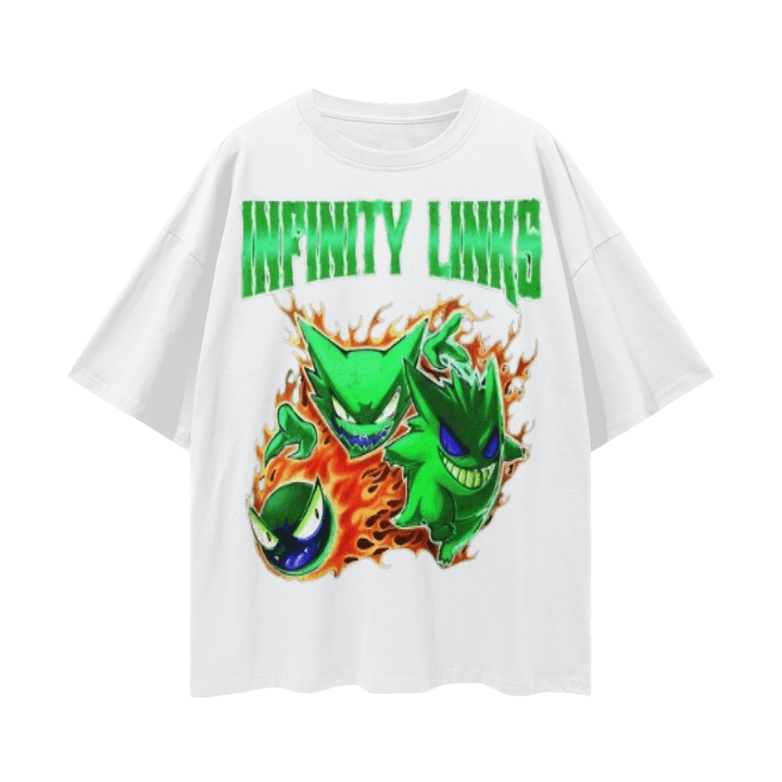 Infinity Links Goblin Oversize Deep Drop Shoulder Graphic Tshirt - 190 GSM by Shop FNDMNTLS - Tshirts, 100% Cotton, 100% Cotton Shirt