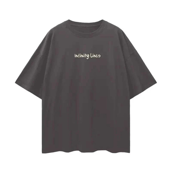 Let Happiness Bloom Oversize graphic tshirt by Shop FNDMNTLS - Tshirts, 100% Cotton, Boxy Fit