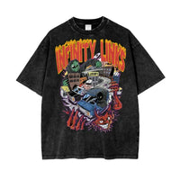 Infinity Links Temptations Acid Wash Oversize T-Shirt by Shop FNDMNTLS - Tshirts, 100% Cotton, 100% Cotton Shirt