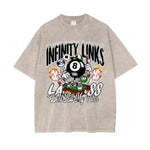 Infinity Links Vibes Oversize Snow Washed Graphic T-shirt by Shop FNDMNTLS - Tshirts, casual wear, Cotton T-shirt