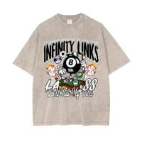 Infinity Links Vibes Oversize Snow Washed Graphic T-shirt by Shop FNDMNTLS - Tshirts, casual wear, Cotton T-shirt