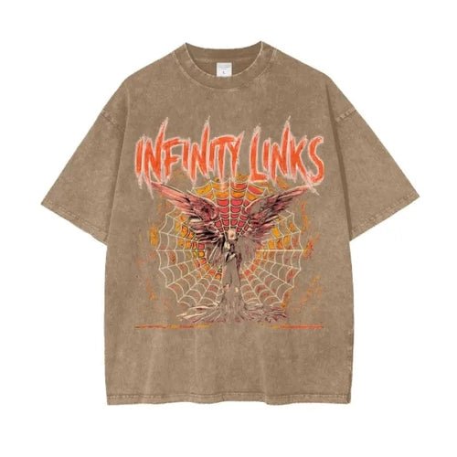 Web of Life Oversize Snow Washed T-Shirt - Heretic-s Streetwear - Casual Fashion