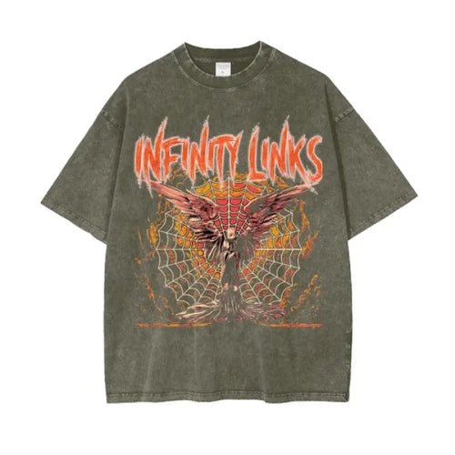 Web of Life Oversize Snow Washed T-Shirt - Heretic-s Streetwear - Casual Fashion