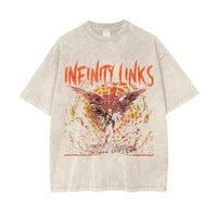 Web of Life Oversize Snow Washed T-Shirt - Heretic-s Streetwear - Casual Fashion