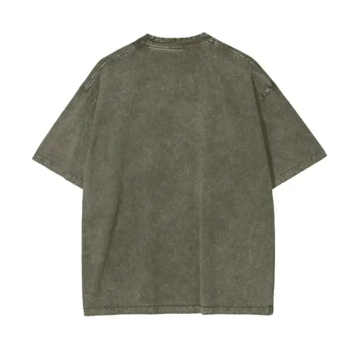 The World is Yours Acid Wash Oversize T-Shirt by Shop FNDMNTLS - Tshirts, ,