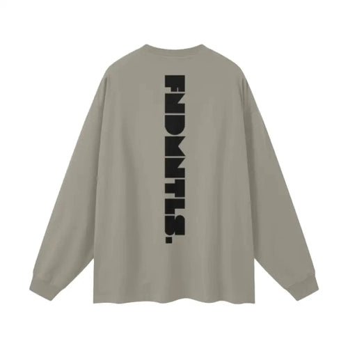 Heavyweight Earth Tone Long Sleeve Graphic T-shirt by Shop FNDMNTLS - Tshirts, autumn clothing, casual wear