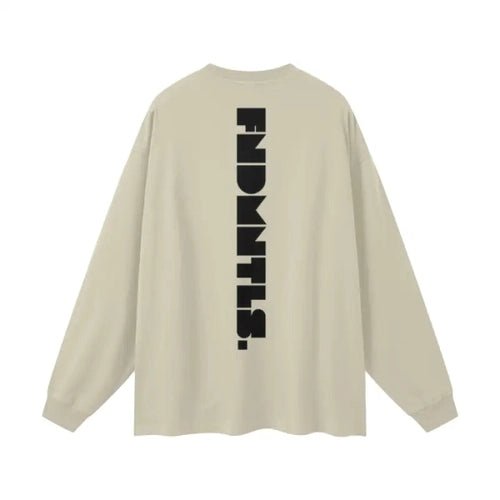 Heavyweight Earth Tone Long Sleeve Graphic T-shirt by Shop FNDMNTLS - Tshirts, autumn clothing, casual wear
