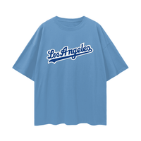 Los Angeles Oversize Deep Drop Shoulder Graphic T-shirt by Shop FNDMNTLS - Tshirts, Casual Fashion, Casual Streetwear