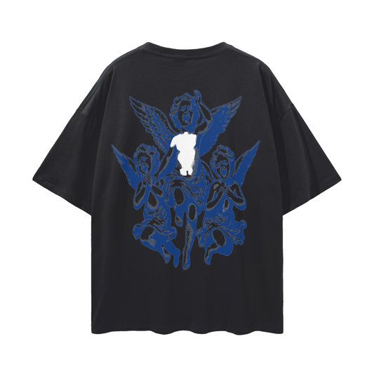 Los Angeles Oversize Deep Drop Shoulder Graphic T-shirt by Shop FNDMNTLS - Tshirts, Casual Fashion, Casual Streetwear