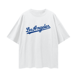 Los Angeles Oversize Deep Drop Shoulder Graphic T-shirt by Shop FNDMNTLS - Tshirts, Casual Fashion, Casual Streetwear