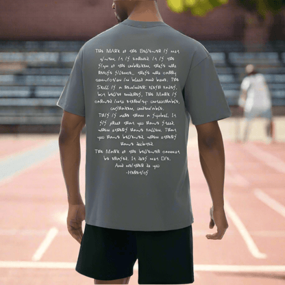 Mark of the Believer Unisex Seamless T-Shirt by Shop FNDMNTLS - Tshirts, 100% Cotton, Armor of God