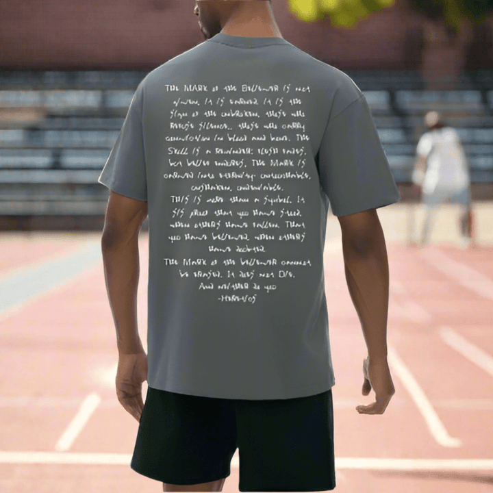 Mark of the Believer Unisex Seamless T-Shirt by Shop FNDMNTLS - Tshirts, 100% Cotton, Armor of God