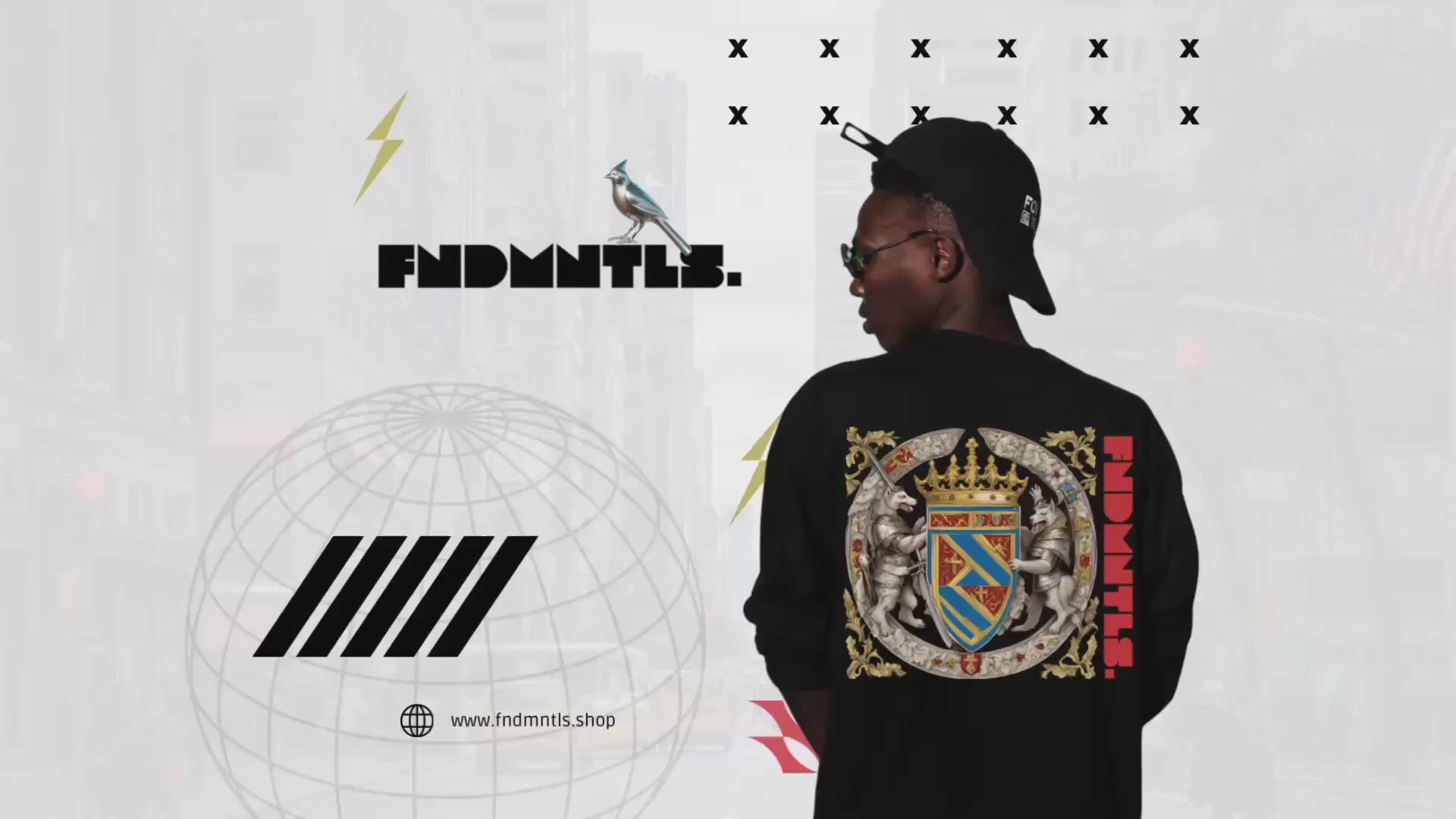 Model wearing Shield of Faith Long Sleeve | FNDMNTLS