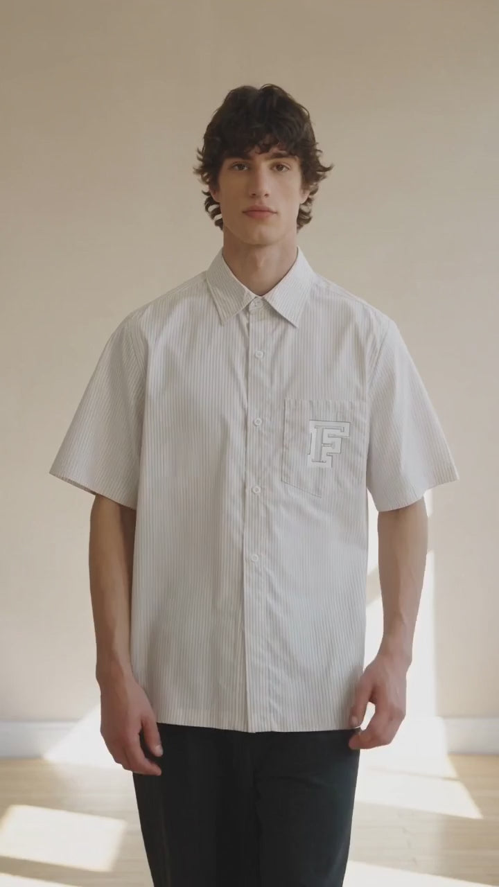 Model wearing Chef Boxy Shirt | FNDMNTLS