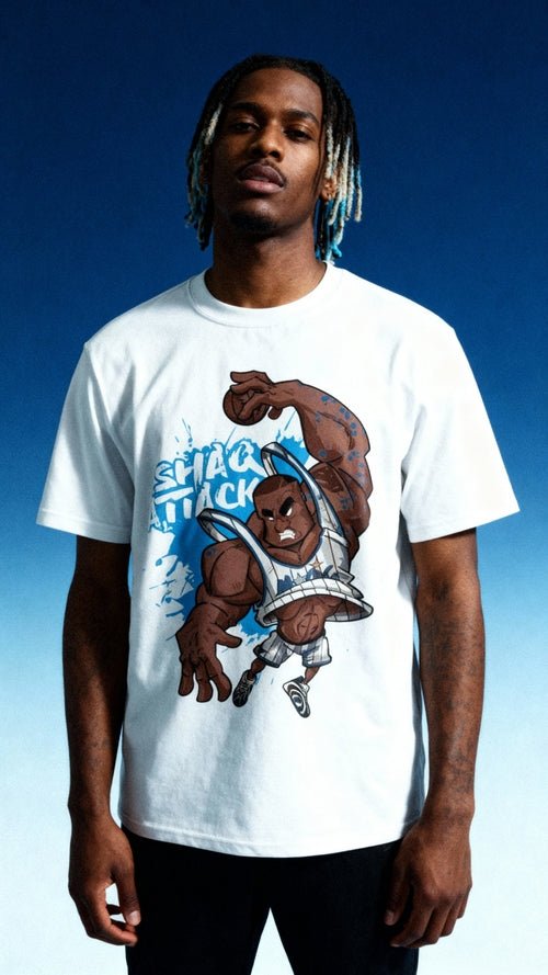 Shaq Attack Cotton T-Shirt: Comfort & Style Essential by Shop FNDMNTLS - Tshirts, Casual Streetwear, casual wear