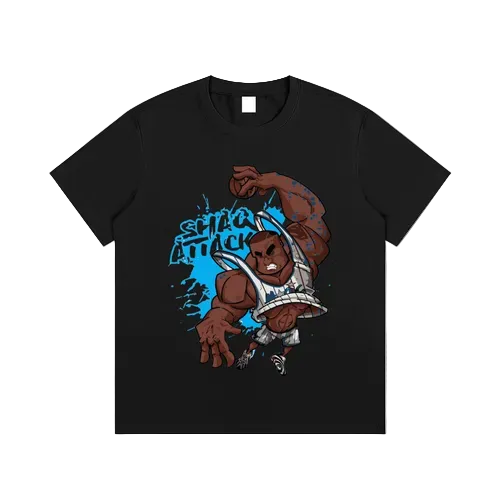 Shaq Attack Cotton T-Shirt: Comfort & Style Essential by Shop FNDMNTLS - Tshirts, Casual Streetwear, casual wear
