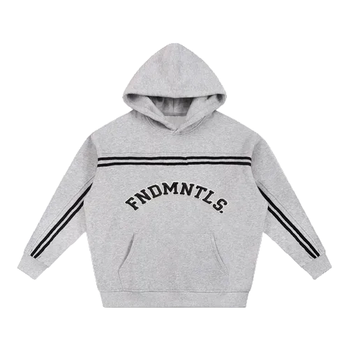 Sun Fade Contrast Tape Fleece Hoodie by Shop FNDMNTLS - hoodies, Casual Streetwear, FNDMNTLS