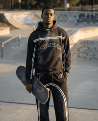 Sun Fade Contrast Tape Fleece Hoodie by Shop FNDMNTLS - hoodies, Casual Streetwear, FNDMNTLS
