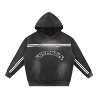 Sun Fade Contrast Tape Fleece Hoodie by Shop FNDMNTLS - hoodies, Casual Streetwear, FNDMNTLS