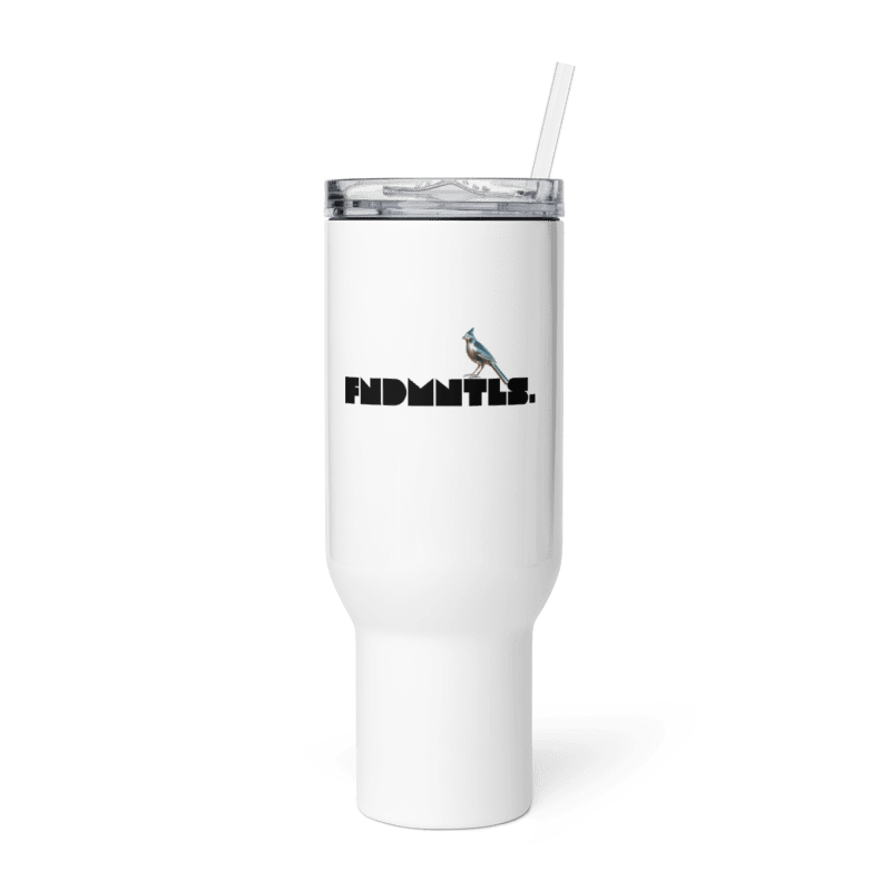 Travel Mug with handle : Keep your drinks handy on the go! by Shop FNDMNTLS - travel mug, dishwasher safe mug, FNDMNTLS